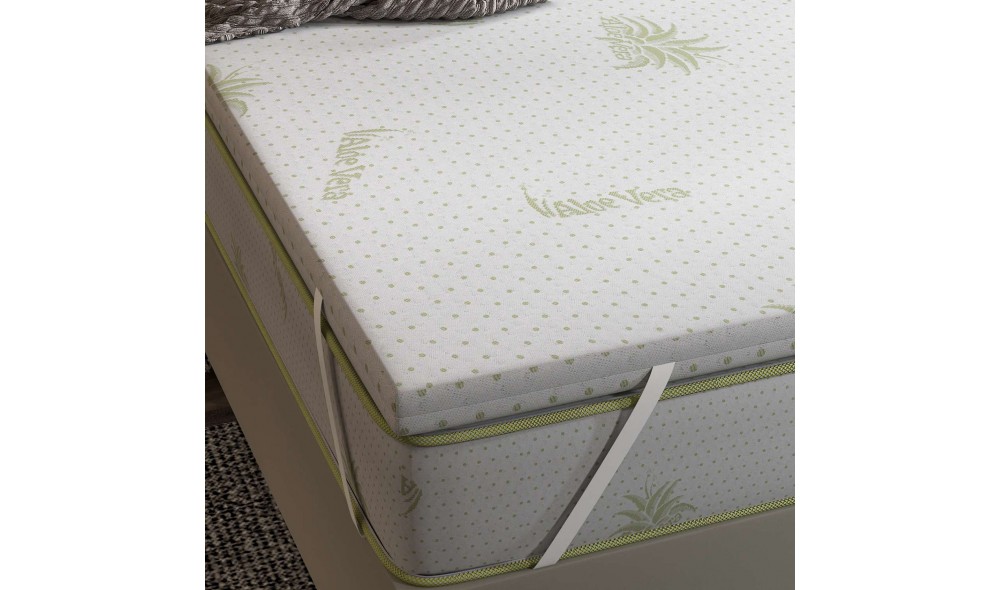Topper, Aloevera - 100x190 cm, Alb