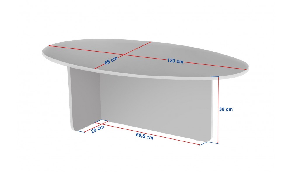 Masuta de cafea, Orba - Travertine, 120 x 40 x 65 cm