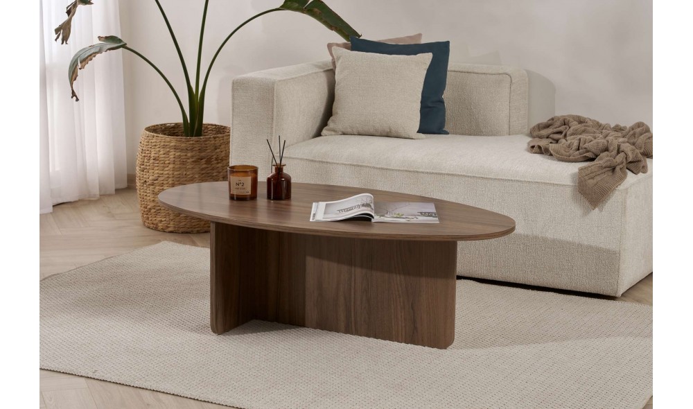 Masuta de cafea, Orba - Venezia Walnut, 120 x 40 x 65 cm