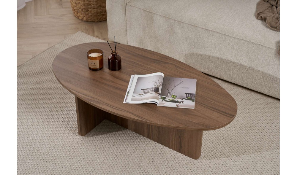 Masuta de cafea, Orba - Venezia Walnut, 120 x 40 x 65 cm