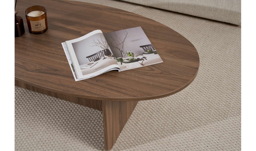 Masuta de cafea, Orba - Venezia Walnut, 120 x 40 x 65 cm