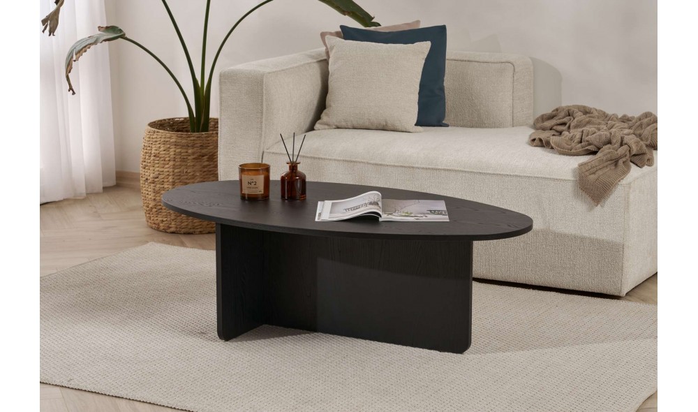 Masuta de cafea, Orba - Wood Black, 120 x 40 x 65 cm