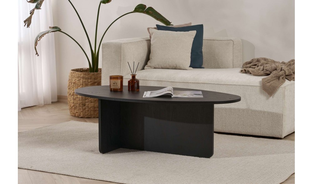 Masuta de cafea, Orba - Wood Black, 120 x 40 x 65 cm