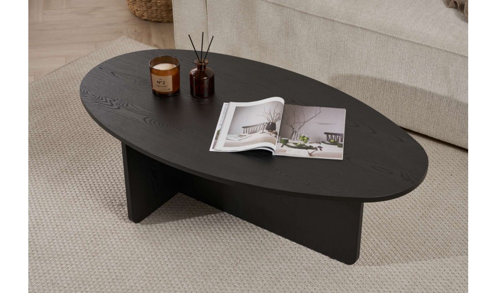 Masuta de cafea, Orba - Wood Black, 120 x 40 x 65 cm