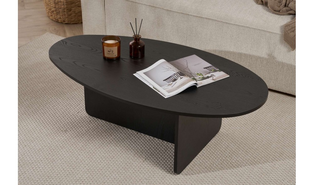 Masuta de cafea, Orba - Wood Black, 120 x 40 x 65 cm