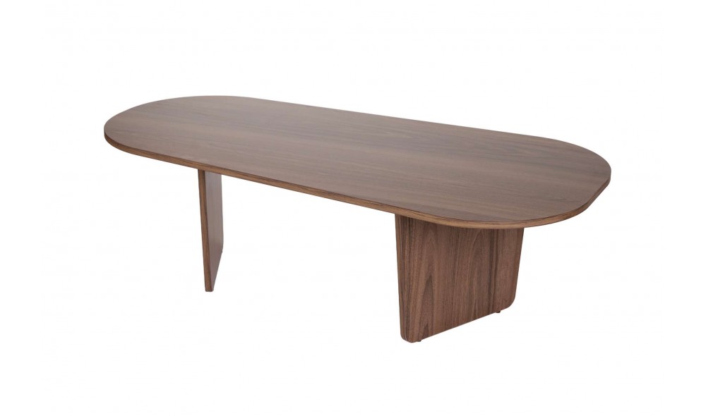 Masuta de cafea, Ovalis - Venezia Walnut, 130 x 40 x 65 cm