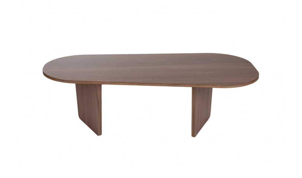 Masuta de cafea, Ovalis - Venezia Walnut, 130 x 40 x 65 cm