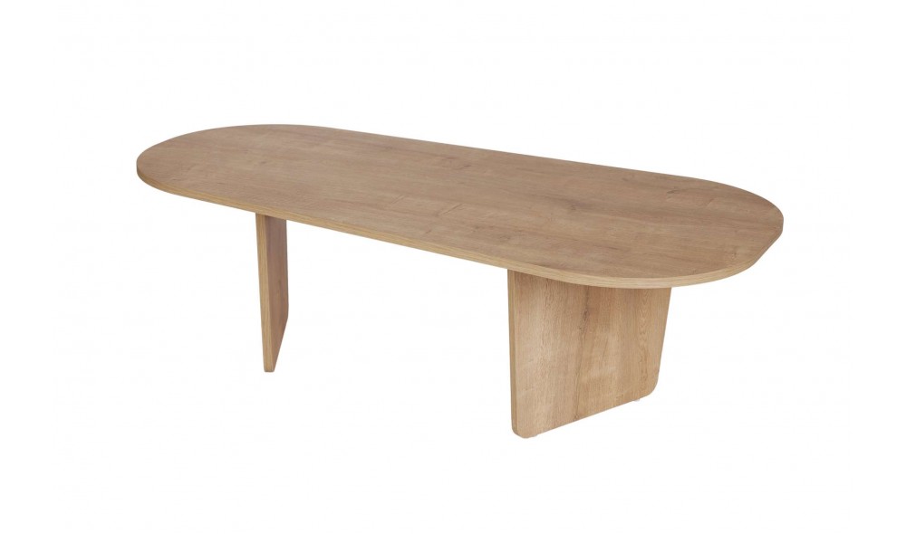 Masuta de cafea, Ovalis - Oak, 130 x 40 x 65 cm