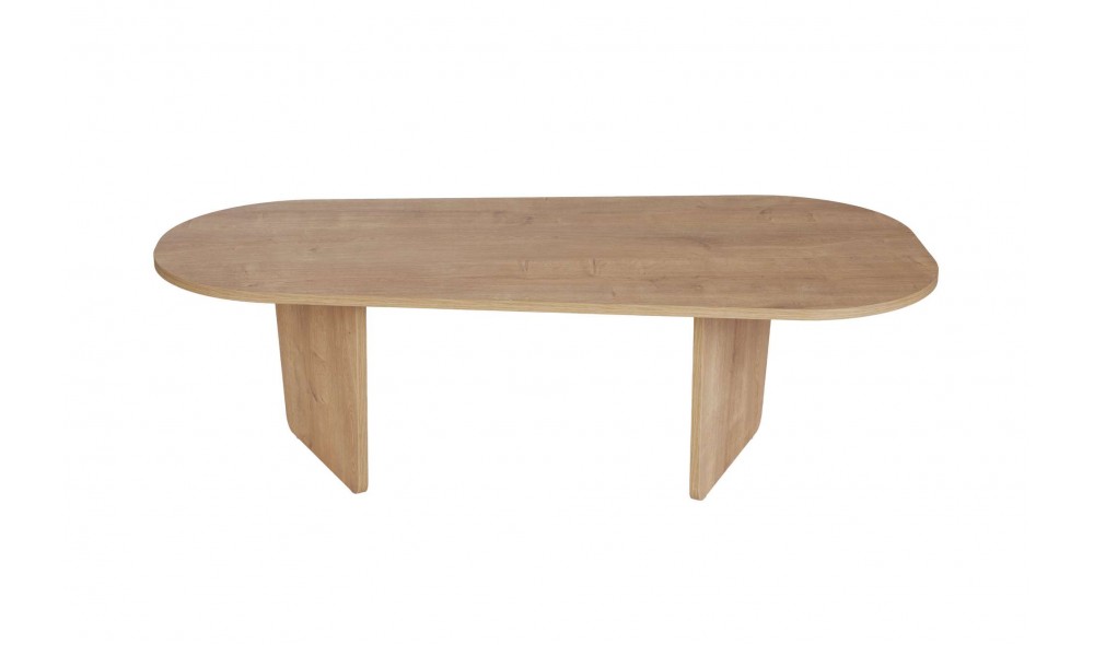 Masuta de cafea, Ovalis - Oak, 130 x 40 x 65 cm