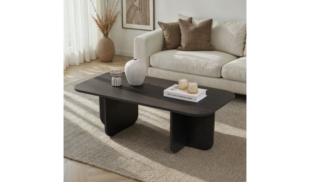 Masuta de cafea, Akira - Wood Black, 120 x 41 x 60 cm