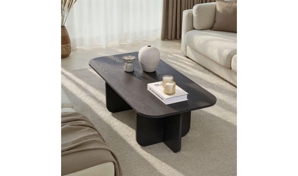 Masuta de cafea, Akira - Wood Black, 120 x 41 x 60 cm