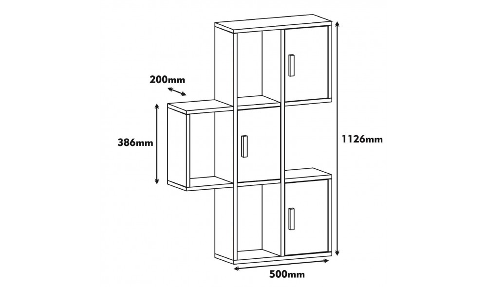 Raft de perete Flora - Nuc, Crem 50 x 112 x 20 cm