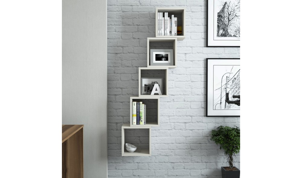 Raft de perete Cutie - Crema 30 x 24 x 30 cm