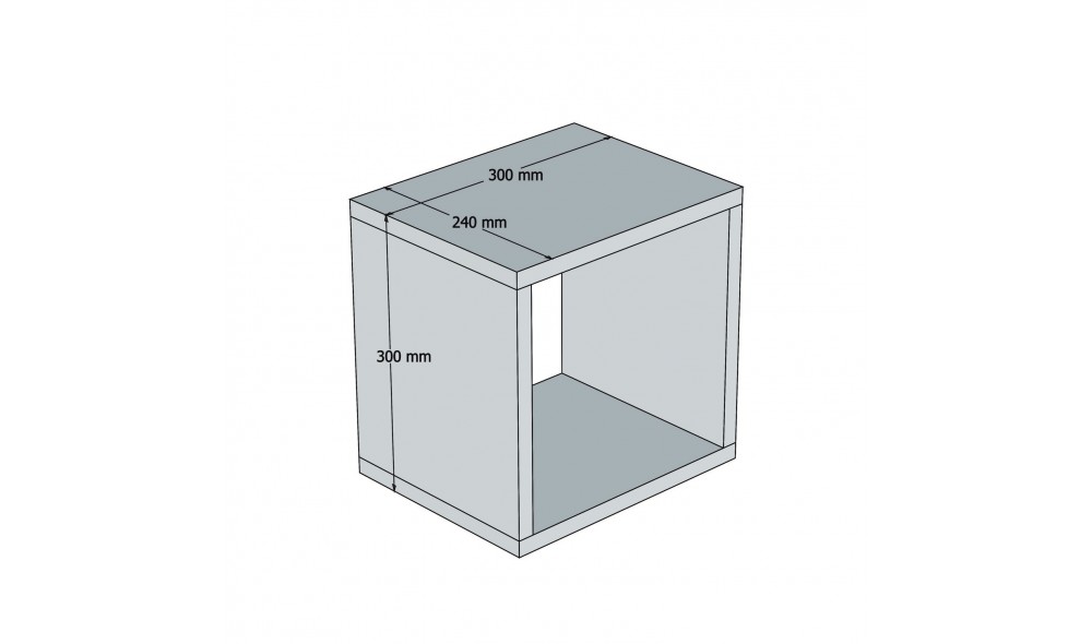 Raft de perete Cutie - Crema 30 x 24 x 30 cm