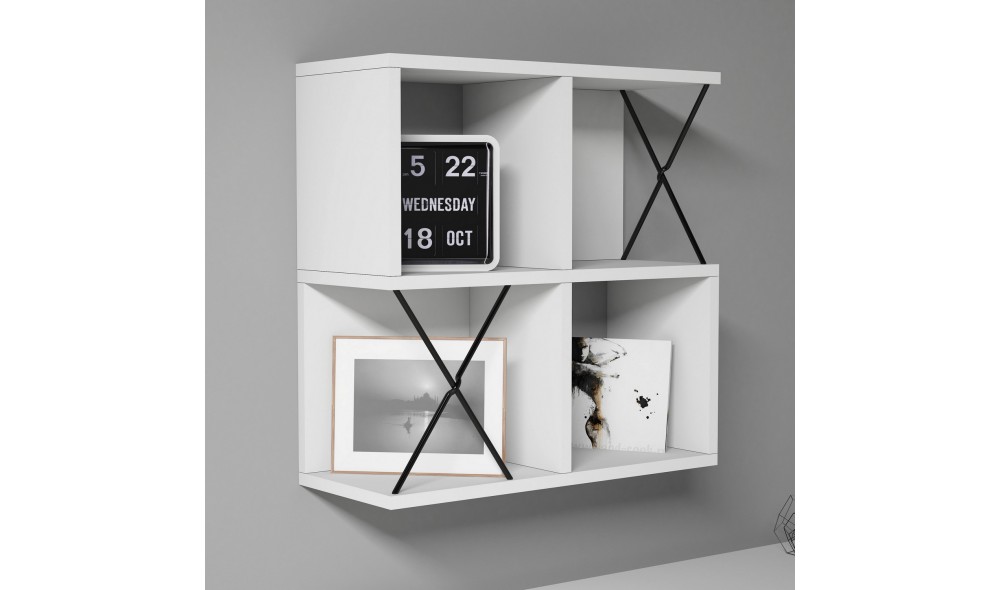 Raft de perete Extra - Alb 60 x 60 x 24 cm