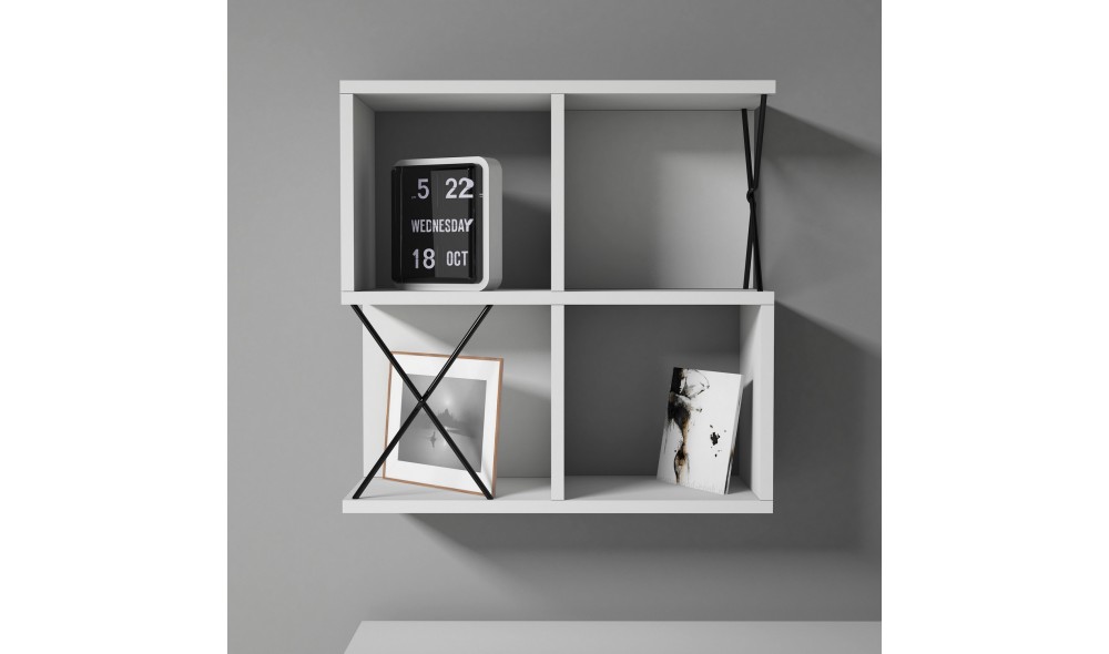 Raft de perete Extra - Alb 60 x 60 x 24 cm