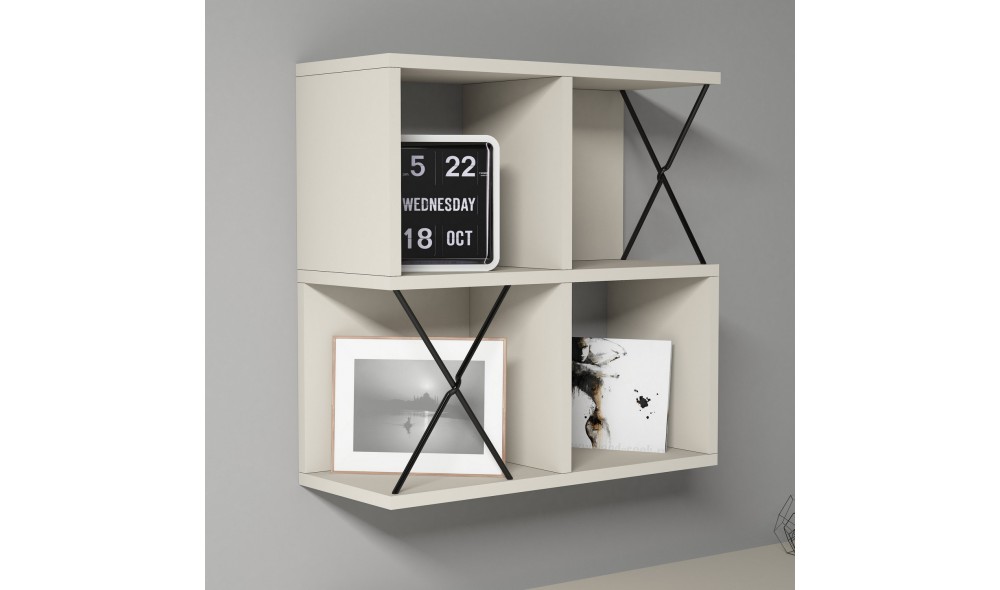 Raft de perete Extra - Crema 60 x 60 x 24 cm