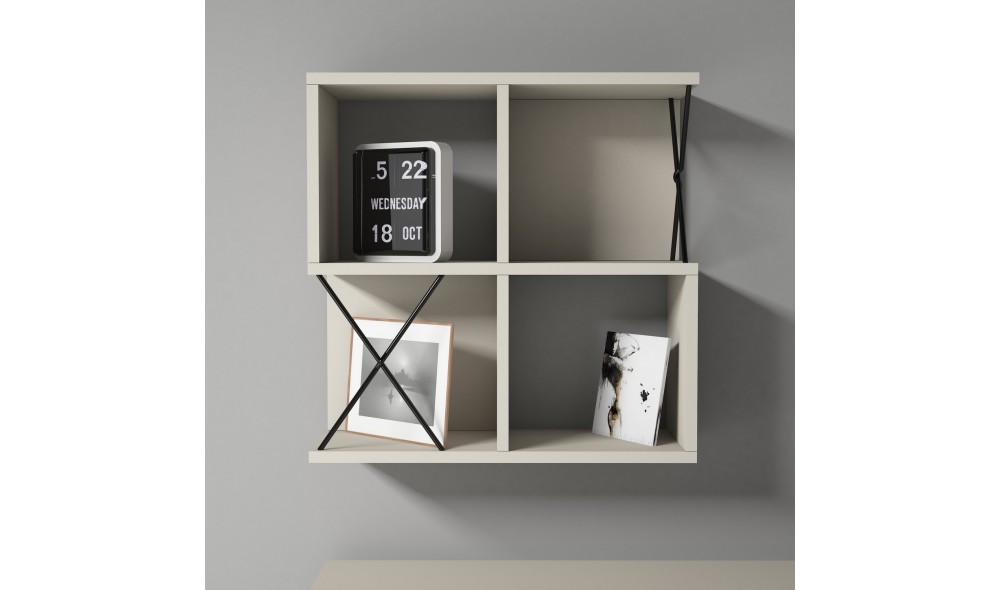 Raft de perete Extra - Crema 60 x 60 x 24 cm