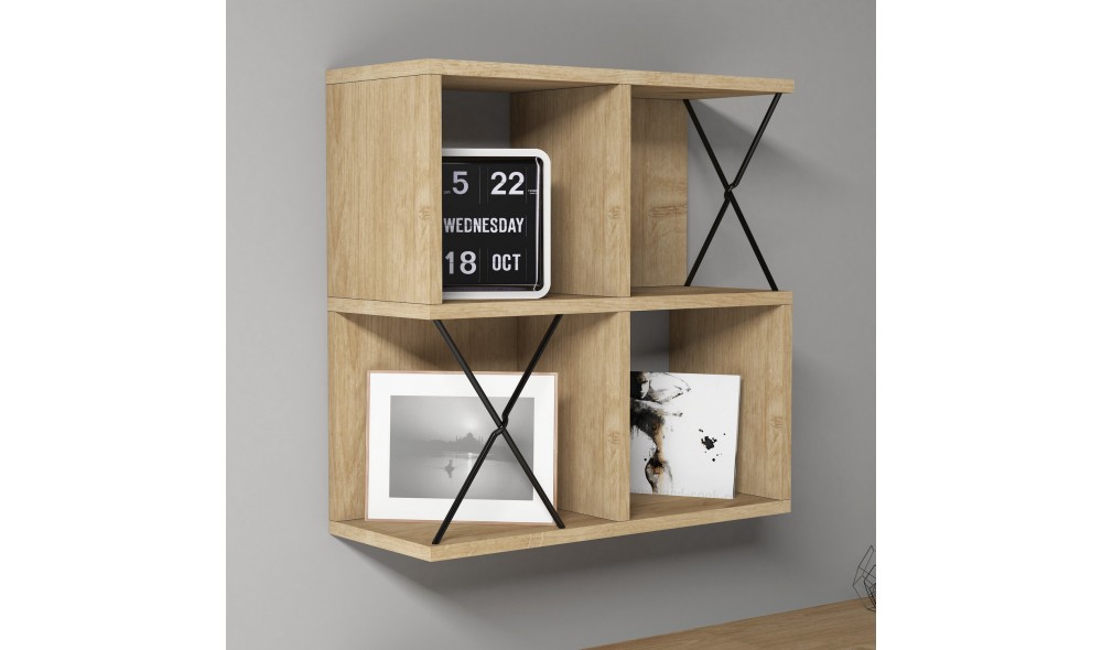 Raft de perete Extra - Stejar 60 x 60 x 24 cm