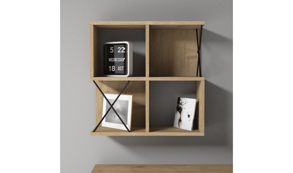 Raft de perete Extra - Stejar 60 x 60 x 24 cm