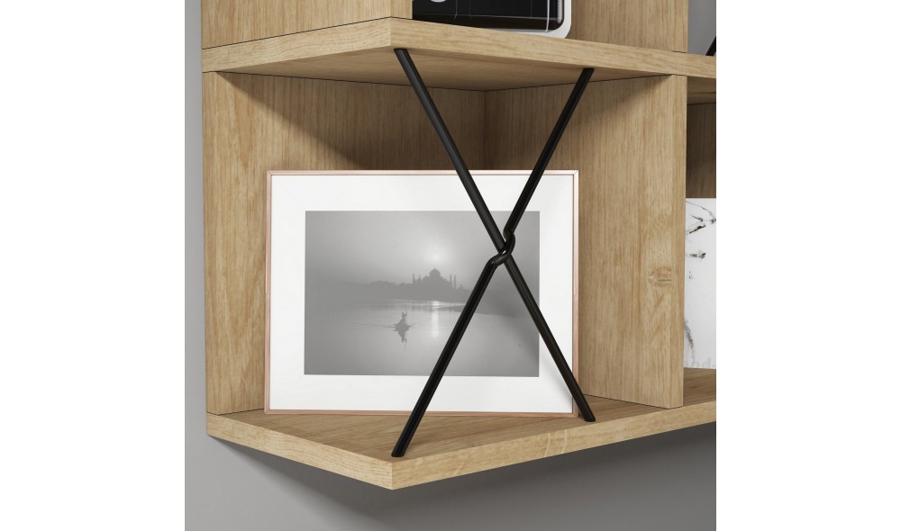 Raft de perete Extra - Stejar 60 x 60 x 24 cm