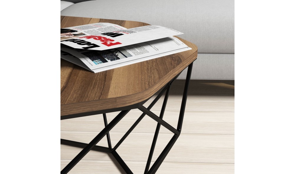 Masuta de cafea Diamant - Nuc 90 x 38 x 90 cm