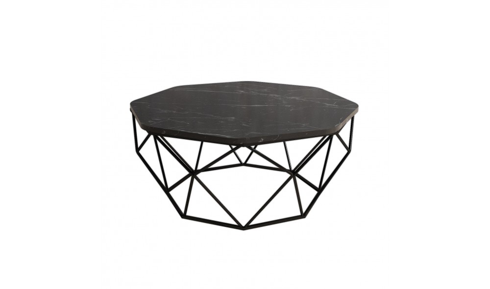 Masuta de cafea Diamant - Marmura Neagra 90 x 38 x 90 cm