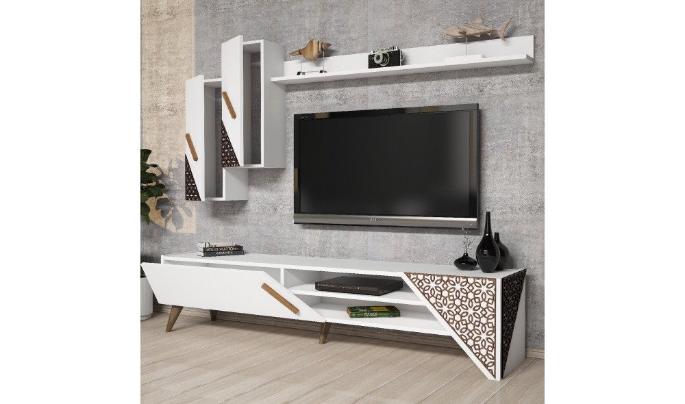 Unitate TV Beril - Alb 180 x 40 x 37 cm