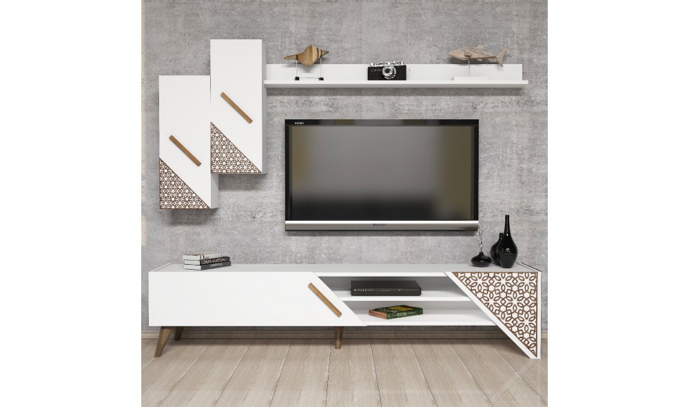 Unitate TV Beril - Alb 180 x 40 x 37 cm