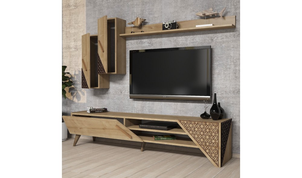 Unitate TV Beril - Stejar 180 x 40 x 37 cm