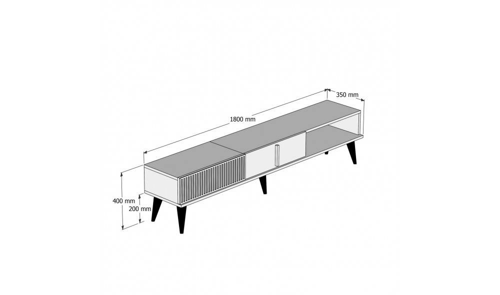 Suport TV Milano - Nuc 180 x 40 x 35 cm