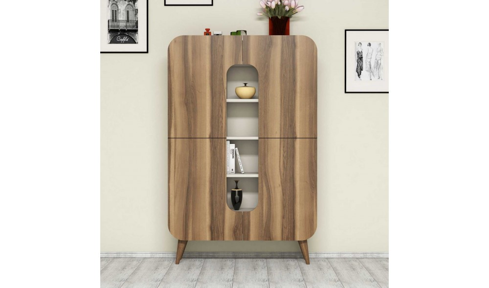 Comoda multifunctional Al meu - Nuc, Smantana 93 x 144 x 31 cm