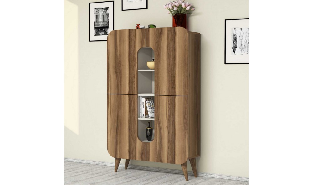 Comoda multifunctional Al meu - Nuc, Smantana 93 x 144 x 31 cm