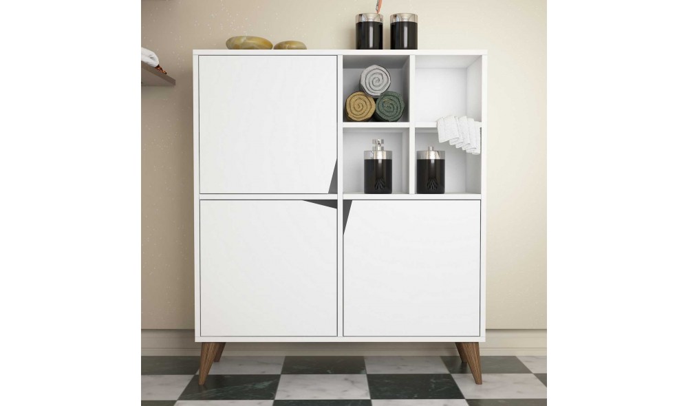 Comoda multifunctional Puls - alb, alb 100 x 115 x 30 cm