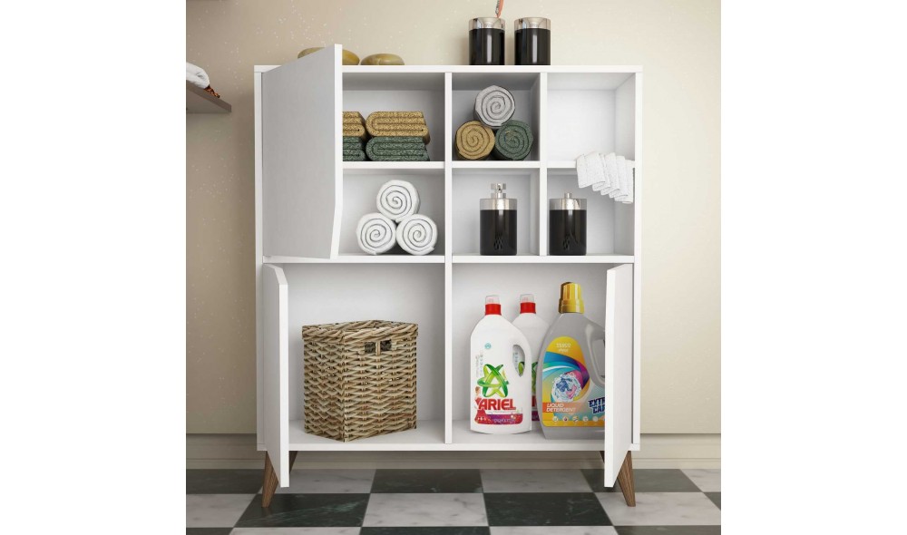 Comoda multifunctional Puls - alb, alb 100 x 115 x 30 cm