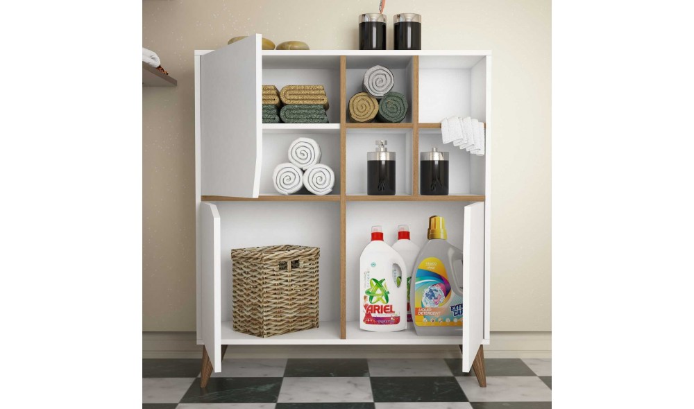 Comoda multifunctional Puls - Alb, Nuc 100 x 115 x 30 cm