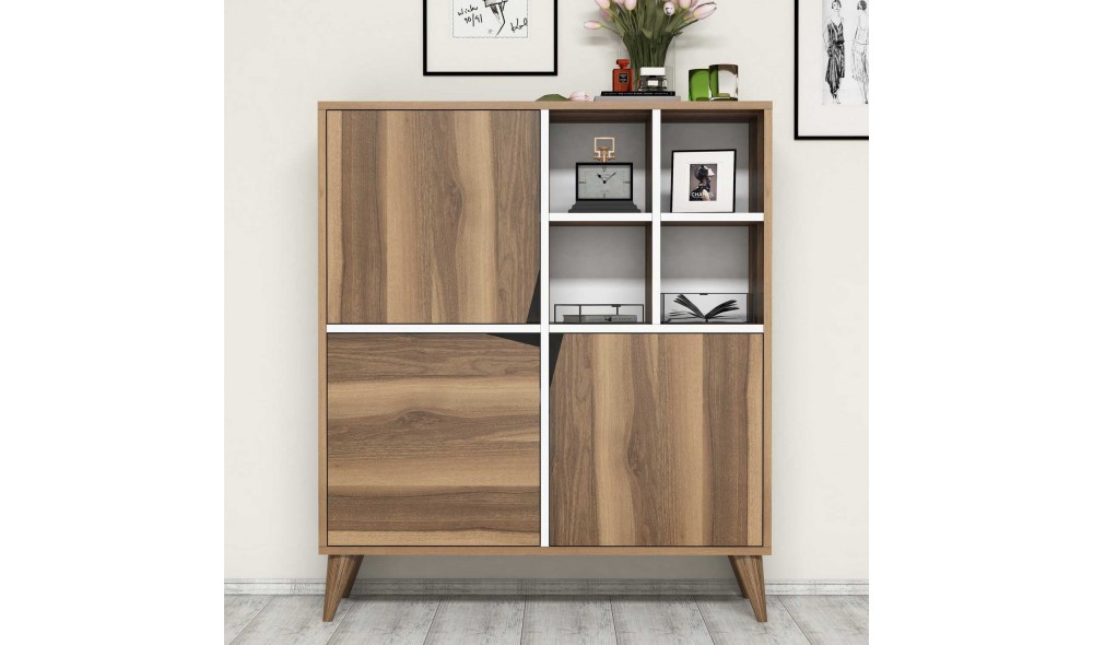 Comoda multifunctional Puls - Nuc, Alb 100 x 115 x 30 cm