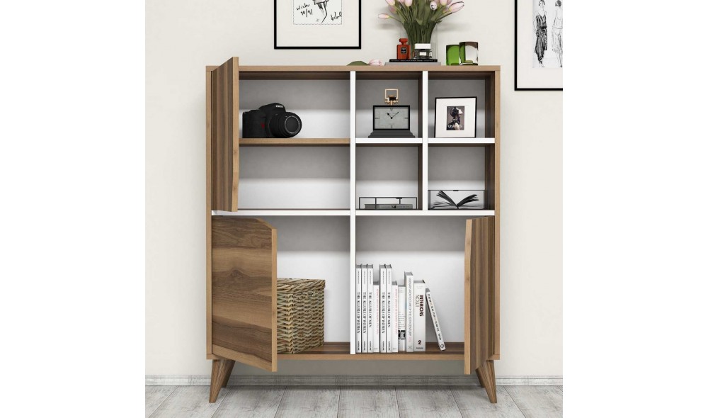 Comoda multifunctional Puls - Nuc, Alb 100 x 115 x 30 cm