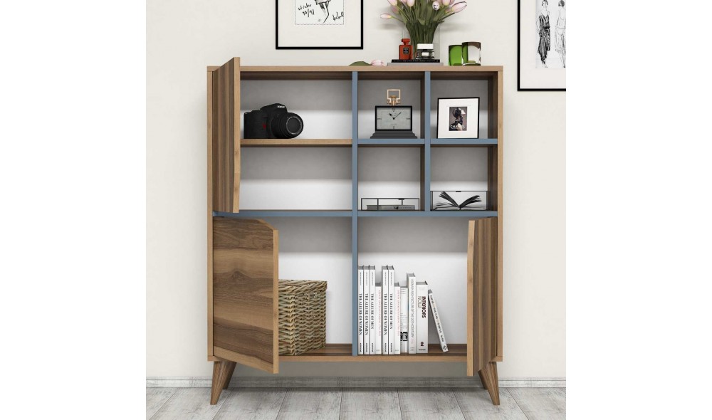 Comoda multifunctional Puls - Nuc, Albastru 100 x 115 x 30 cm