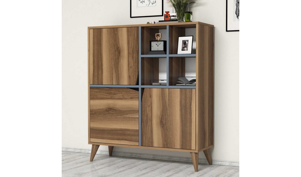 Comoda multifunctional Puls - Nuc, Albastru 100 x 115 x 30 cm