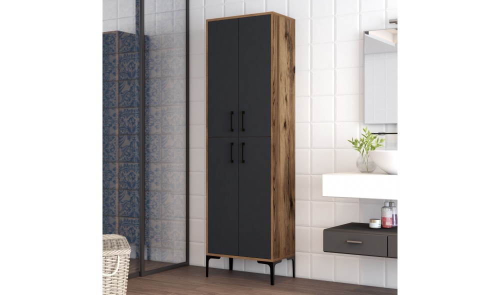 Comoda multifunctional Berlin A - Nuc, Antracit 60 x 200 x 35 cm