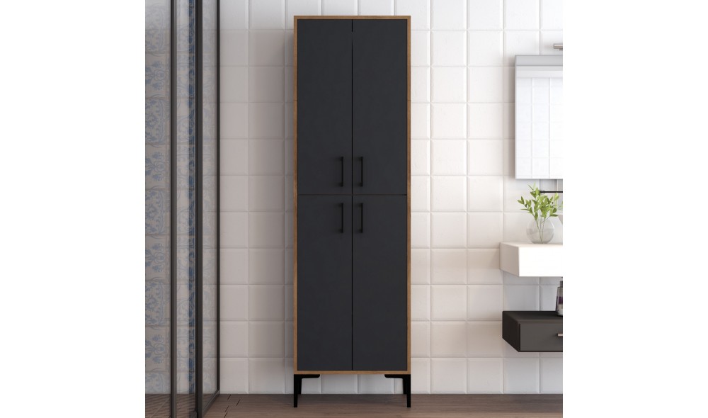 Comoda multifunctional Berlin A - Nuc, Antracit 60 x 200 x 35 cm