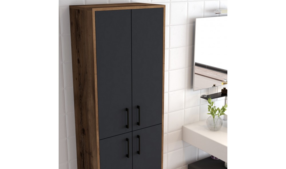 Comoda multifunctional Berlin A - Nuc, Antracit 60 x 200 x 35 cm