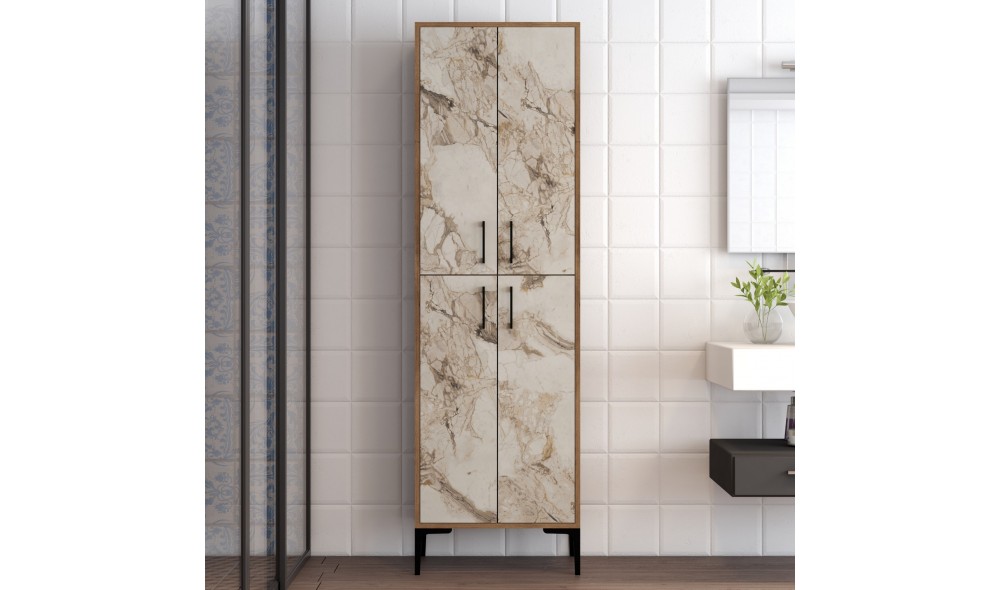 Comoda multifunctional Berlin A - Nuc, Marmura Alba 60 x 200 x 35 cm