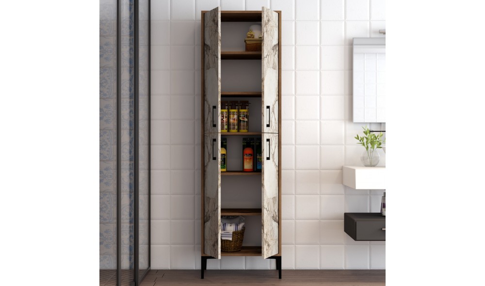 Comoda multifunctional Berlin A - Nuc, Marmura Alba 60 x 200 x 35 cm