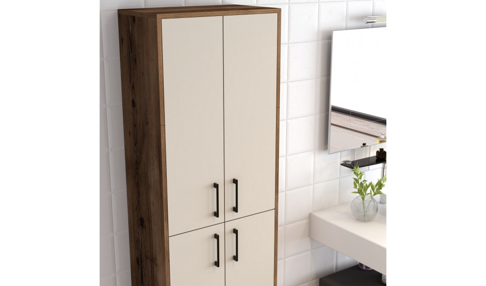 Comoda multifunctional Berlin A - Nuc, Crem 60 x 200 x 35 cm