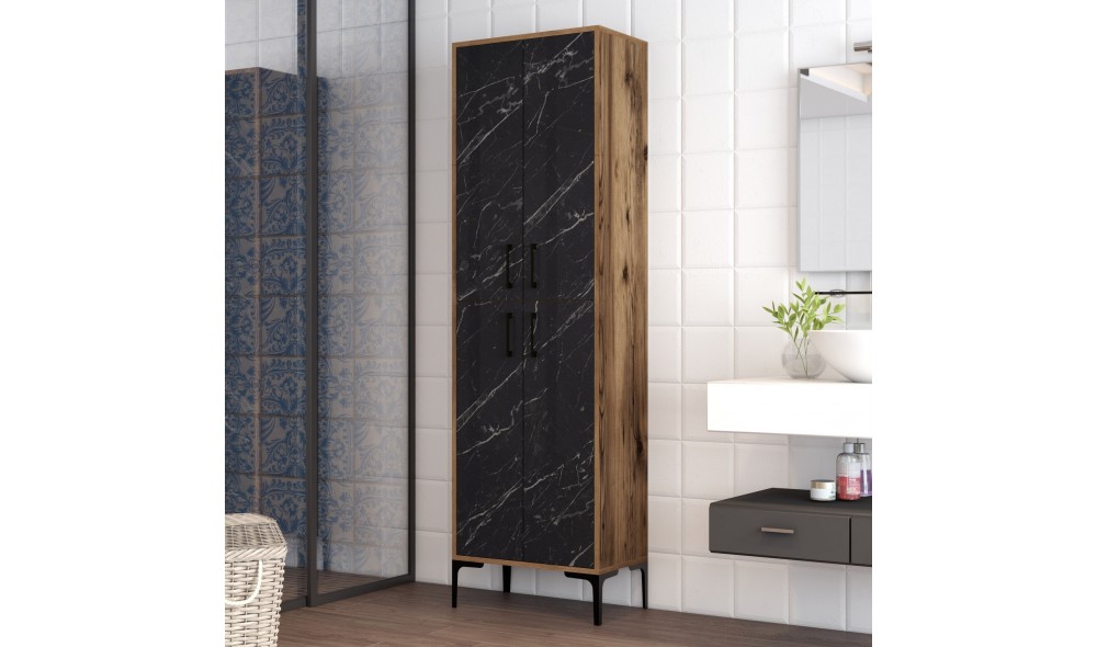 Comoda multifunctional Berlin A - Nuc, Marmura Neagra 60 x 200 x 35 cm