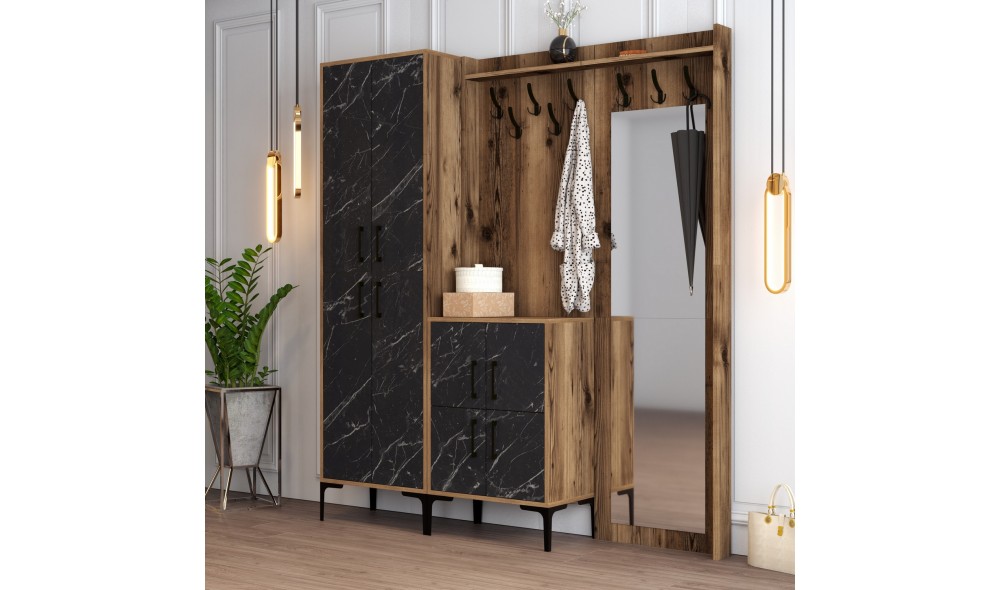 Sala Stand Berlin ABC - Nuc, Marmura Neagra 180 x 200 x 35 cm