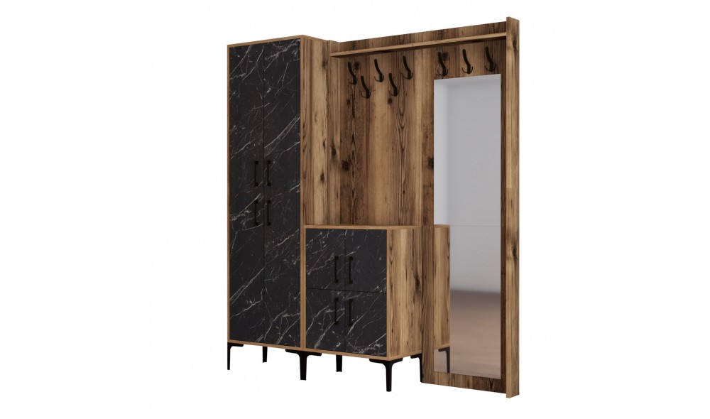 Sala Stand Berlin ABC - Nuc, Marmura Neagra 180 x 200 x 35 cm