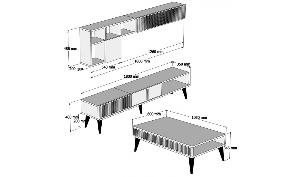 Set Mobila Sufragerie Milano - Nuc